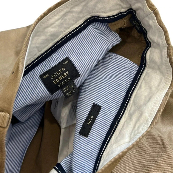 J. Crew Brown Bowery Slim Fit Dress Pants 32 - Picture 3 of 3